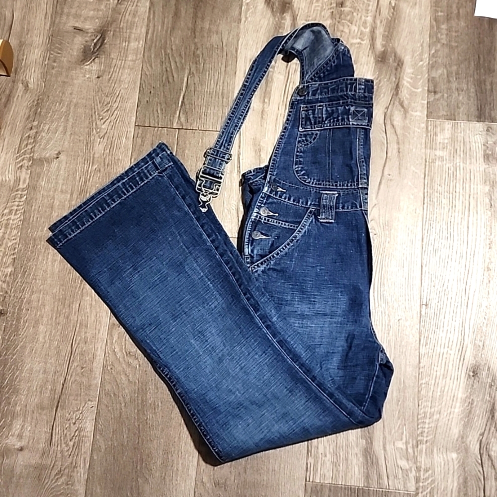 Soft denim overalls